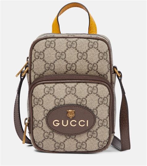 gucci bee embroidered gg supreme crossbody bag|gucci neo vintage crossbody bag.